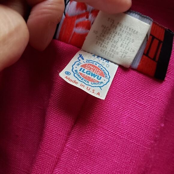 VINTAGE Damon II pink dress size 14 - Picture 15 of 16